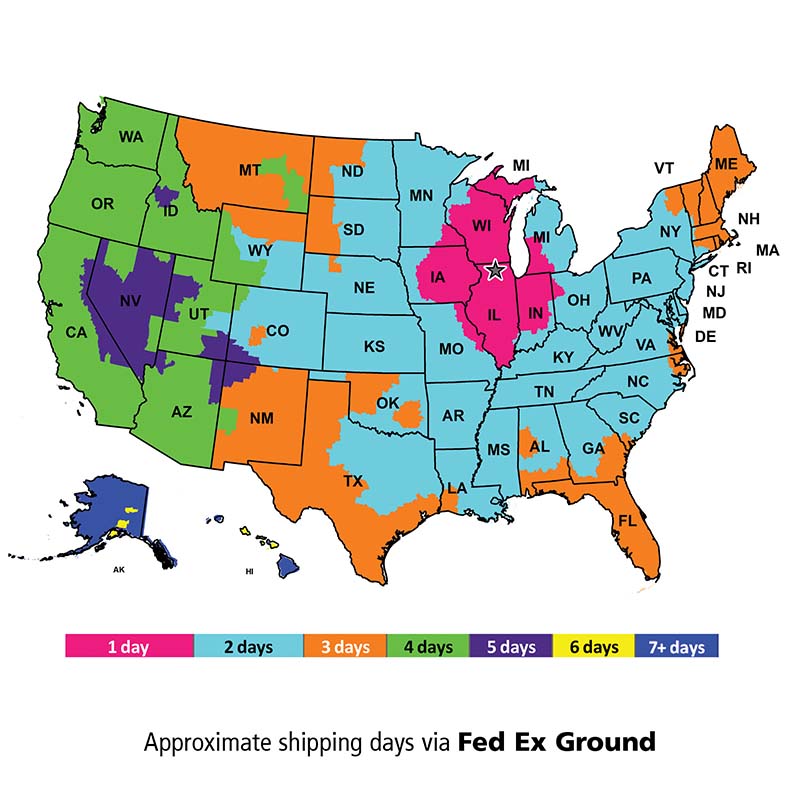 FedEx_Map FedEx Shipping Days Map